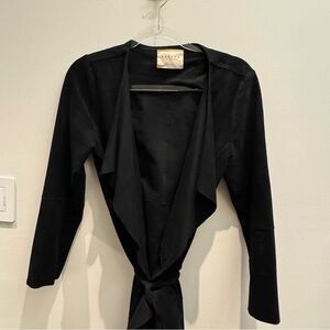 Velvet Black Trench Coat Women’s Size XS